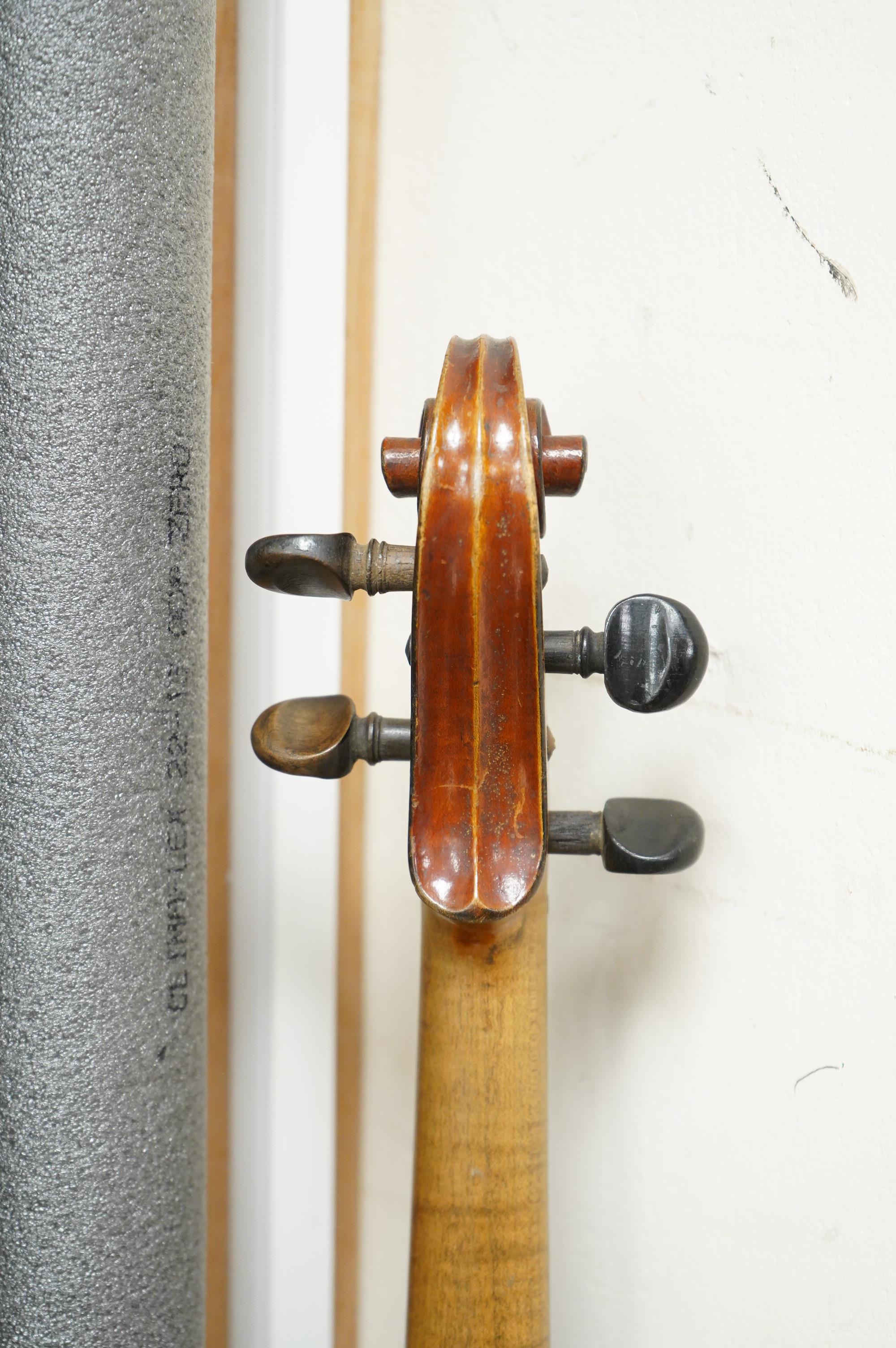 A full-size French violin by Jerome Thibouville-Lamy, one piece back, cased
